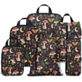 thumbnail image 1 of 6 Set Compression Packing Cubes for Travel,Packing Cubes for Suitcase Luggage Organizer Bags,Travel Essentials for Carry on Backpack,Ultralight and Waterproof (Mushrooms Black), 1 of 6
