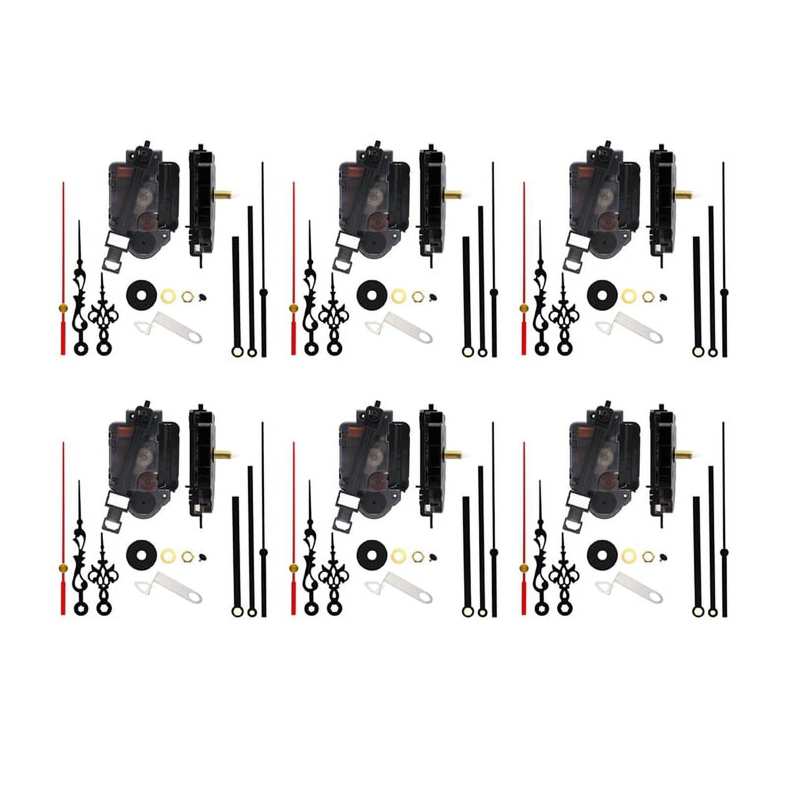 6 Set DIY Quartz Pendulum Clock Movement Mechanism with 12 Pairs of Hands Wall Quartz Clock Repair Tool Parts