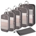 thumbnail image 1 of 6 Set Expandable Compression Packing Cubes for Suitcases,Lightweight Compressible Travel Packing Organizer for Carry on Suitcase,Organizer Bags Set as Travel Essentials for Women Man, 1 of 7