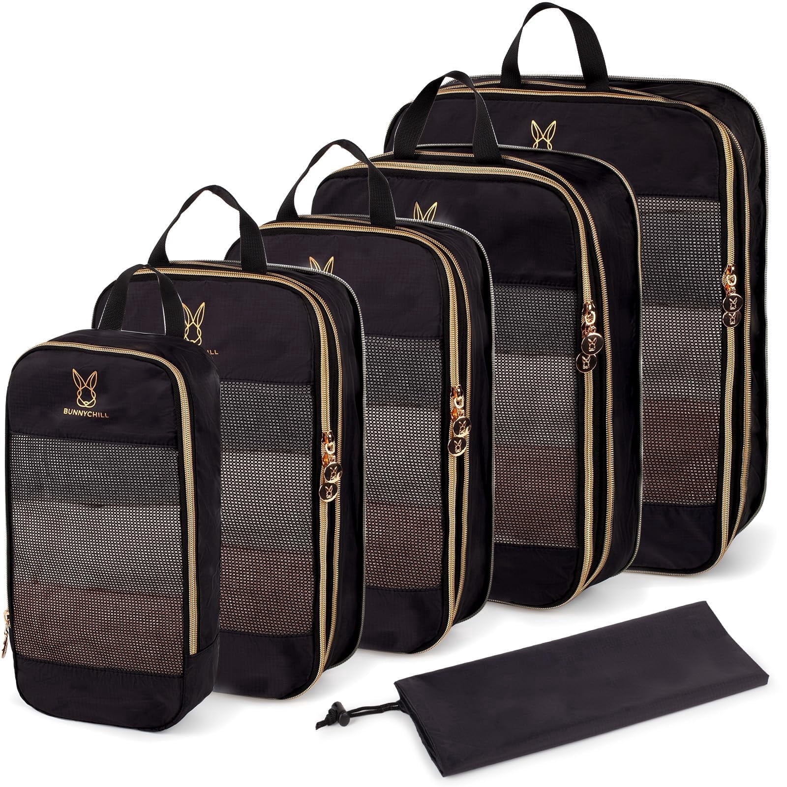 TRIPGEAR 6 Set Expandable Compression Packing Cubes, Lightweight Travel Organizer Bags