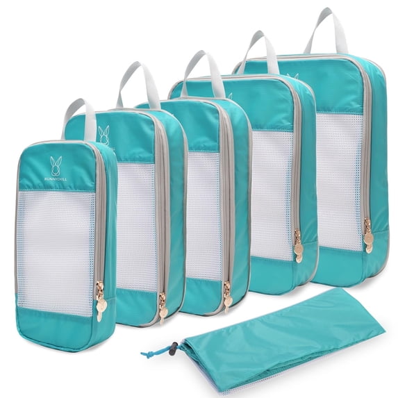 TRIPGEAR 6 Set Expandable Compression Packing Cubes, Lightweight Travel Organizer Bags