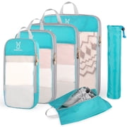 TRIPGEAR 6 Set Mesh Travel Packing Cubes,Lightweight Organizer Bags for Luggage Storage