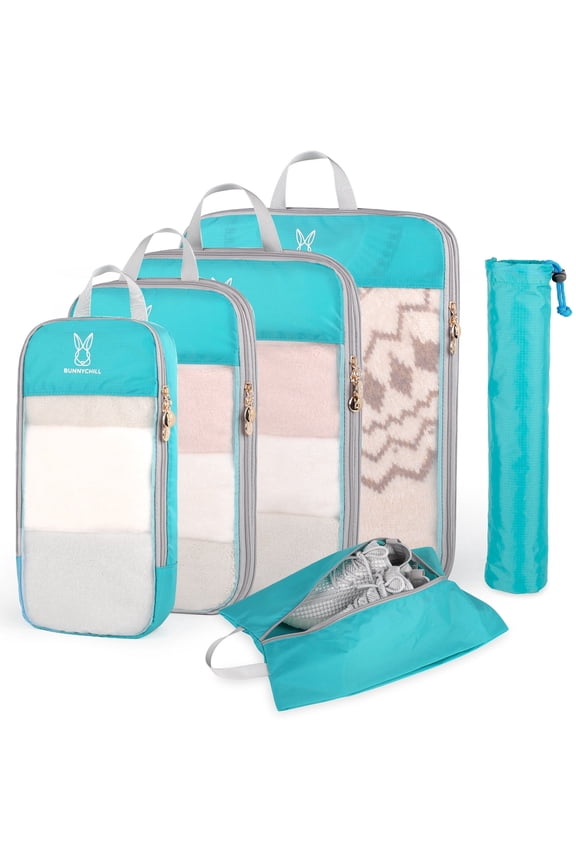 6 Set Mesh Travel Packing Cubes,Lightweight Organizer Bags for Luggage Storage