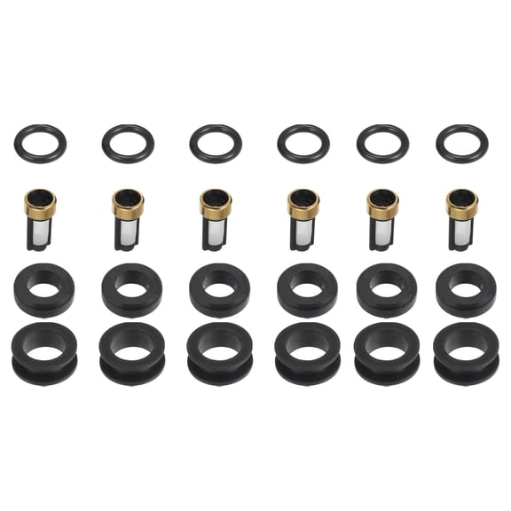 Unique Bargains 6 Set Fuel Injector O Rings Seals with Micro Filters for Toyota Celica 1988-1989 for Toyota Supra