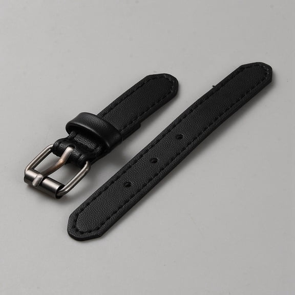 6 Set Imitation Leather Alloy Button-down Metal Buttons for Bag Making Black 11.9~14.9x2.15x1.45cm