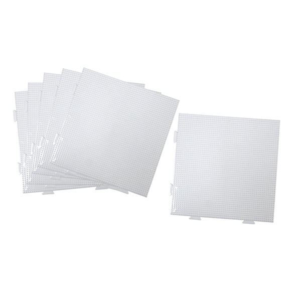 6 Set Interlocking Fuse Beads Pegboards Square Boards Curl Resistant Plastic for Teens Hands on DIY Craft Experiences