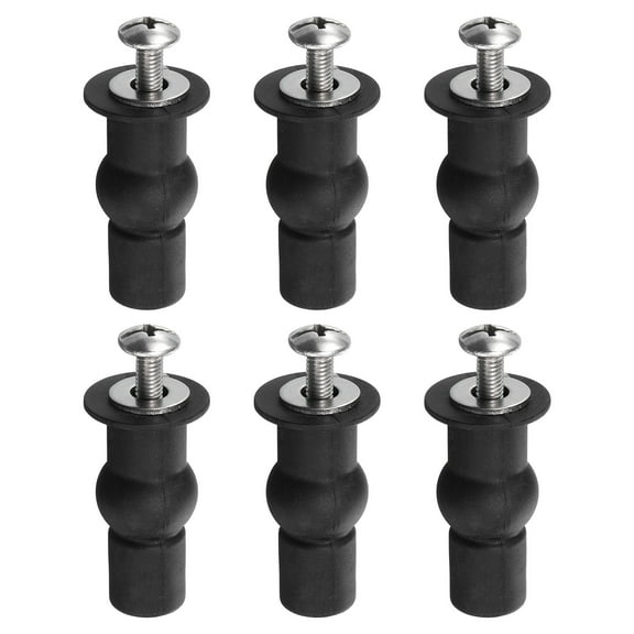 6 Set M5 Toilet Seat Hinges Screws, Hinge Bolt Screws Toilet Seat Fixings for Toilet Seat (Washer Dia: 28mm/1.1")