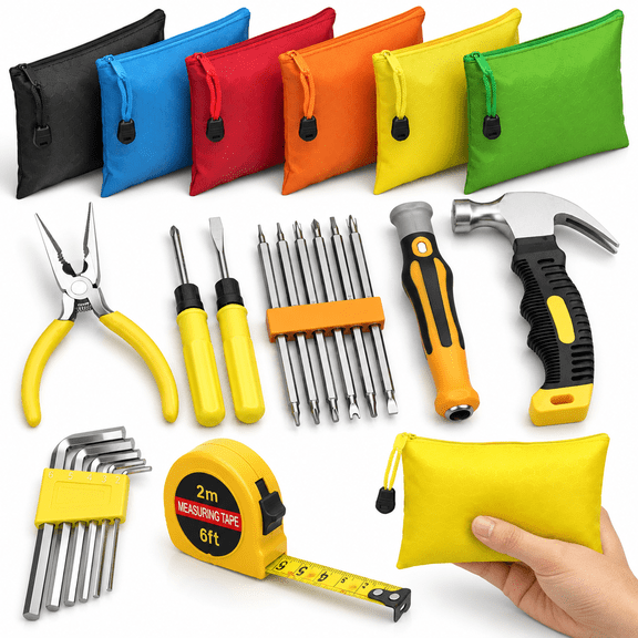 6 Set Mini Hand Tool Kit for DIY Home Office Emergency Repairs Beginner Projects
