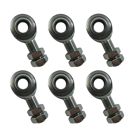 6 Set of Round 3/4" DD Steering Shaft Support Bearing Heim Joint Street Rod Universal