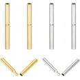 thumbnail image 1 of 6 Sets 2 Colors 304 Stainless Steel Twist-in Bayonet Clasps Column Golden & Stainless Steel Color 20x2mm Hole: 1mm 3sets/color, 1 of 5