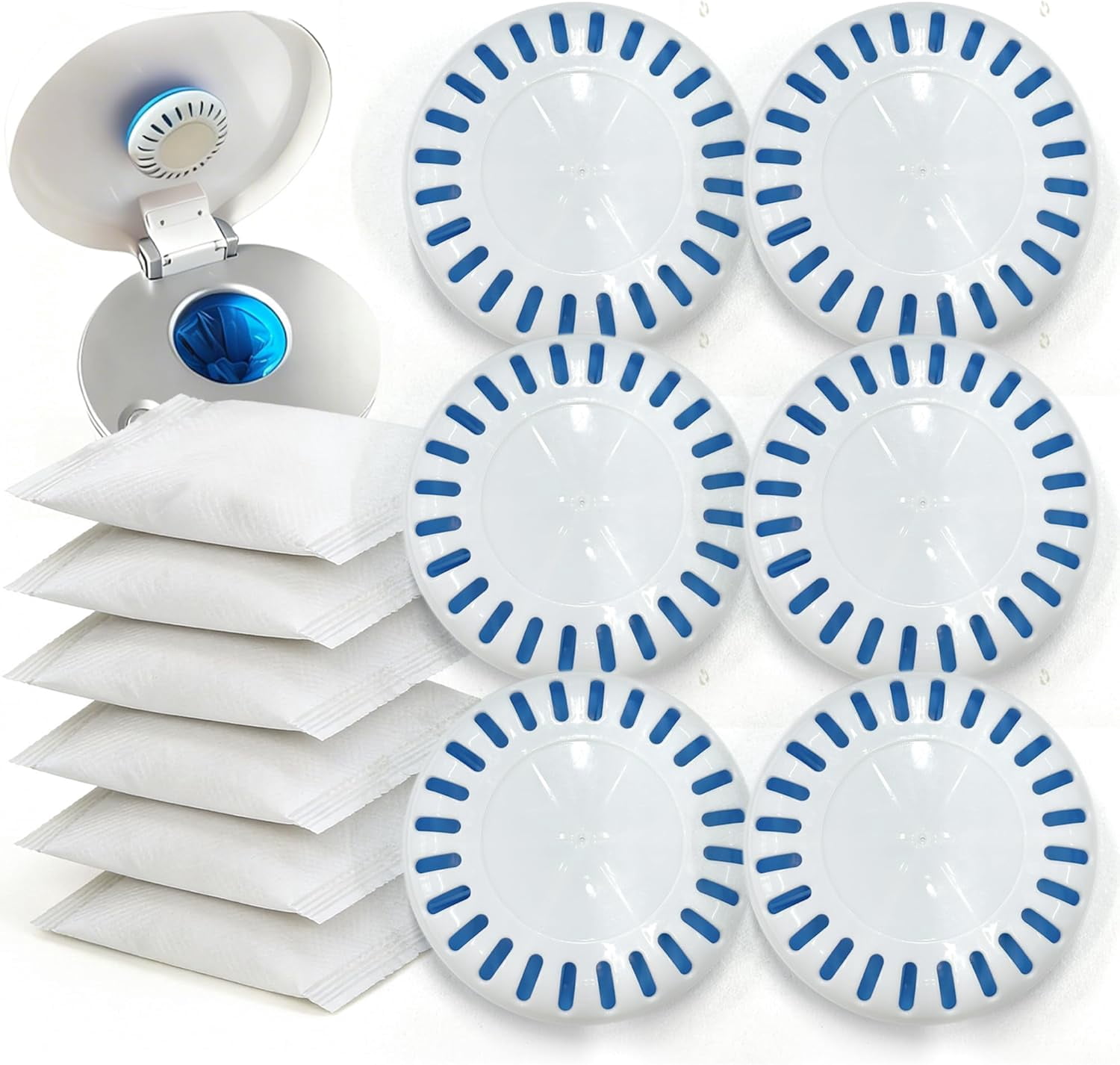 6 Sets of 3.5" Baking Soda Cartridges for Munchkin Step and Pail Diaper Pails, 6* Cartridge & 6* Lavender Scented Baking Soda Bags, Diaper Pail Deodorizers Odor Absorber for Diaper Pails