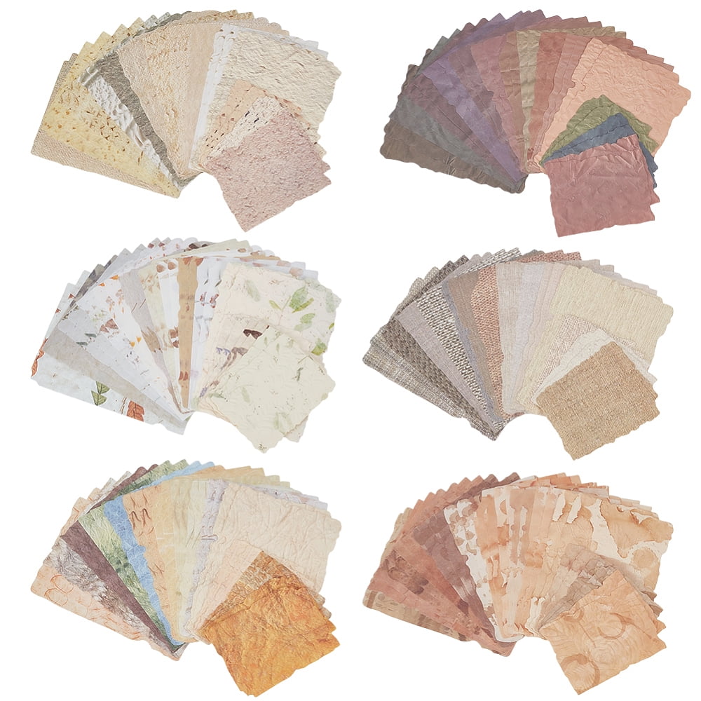 6 Sets 6 Styles Scrapbook Paper Pad for DIY Album Scrapbook Greeting Card Background Paper Mixed Color 80~125mm 1 set/style DIY