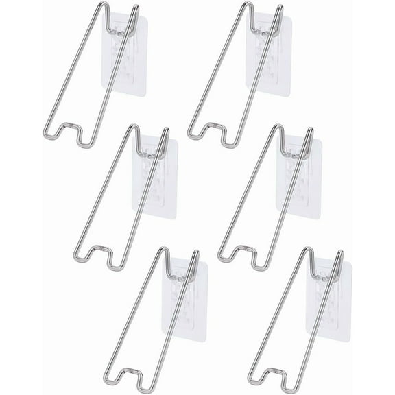 6 Sets Adhesive Easel Back Silver Metal Picture Frame Self Stick Easel Back Stand Support for Photo Paintings Display 5.12 Inch Height DIY