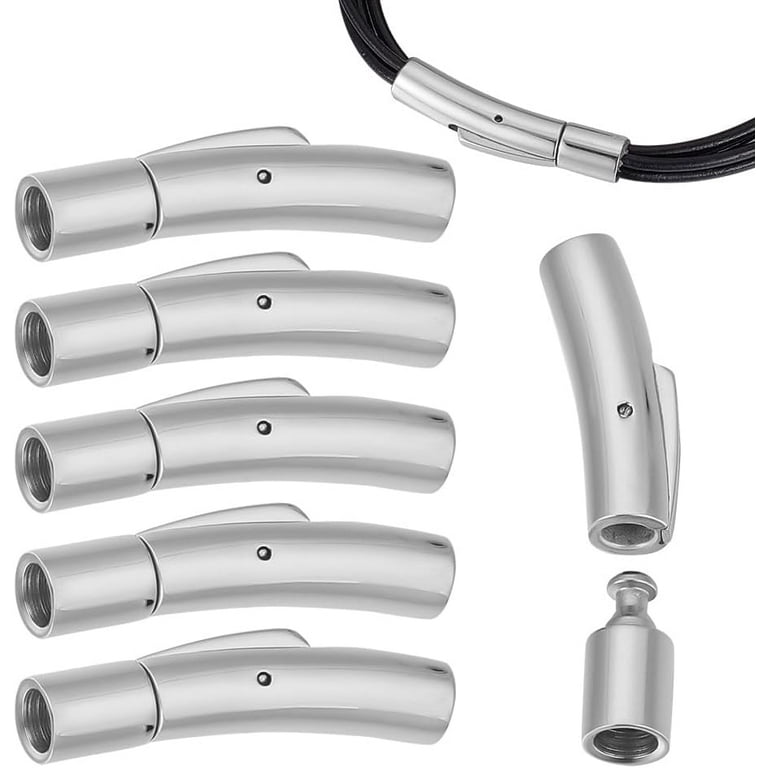 6 Sets Bayonet Clasp 304 Stainless Steel Bayonet Necklace Clasps