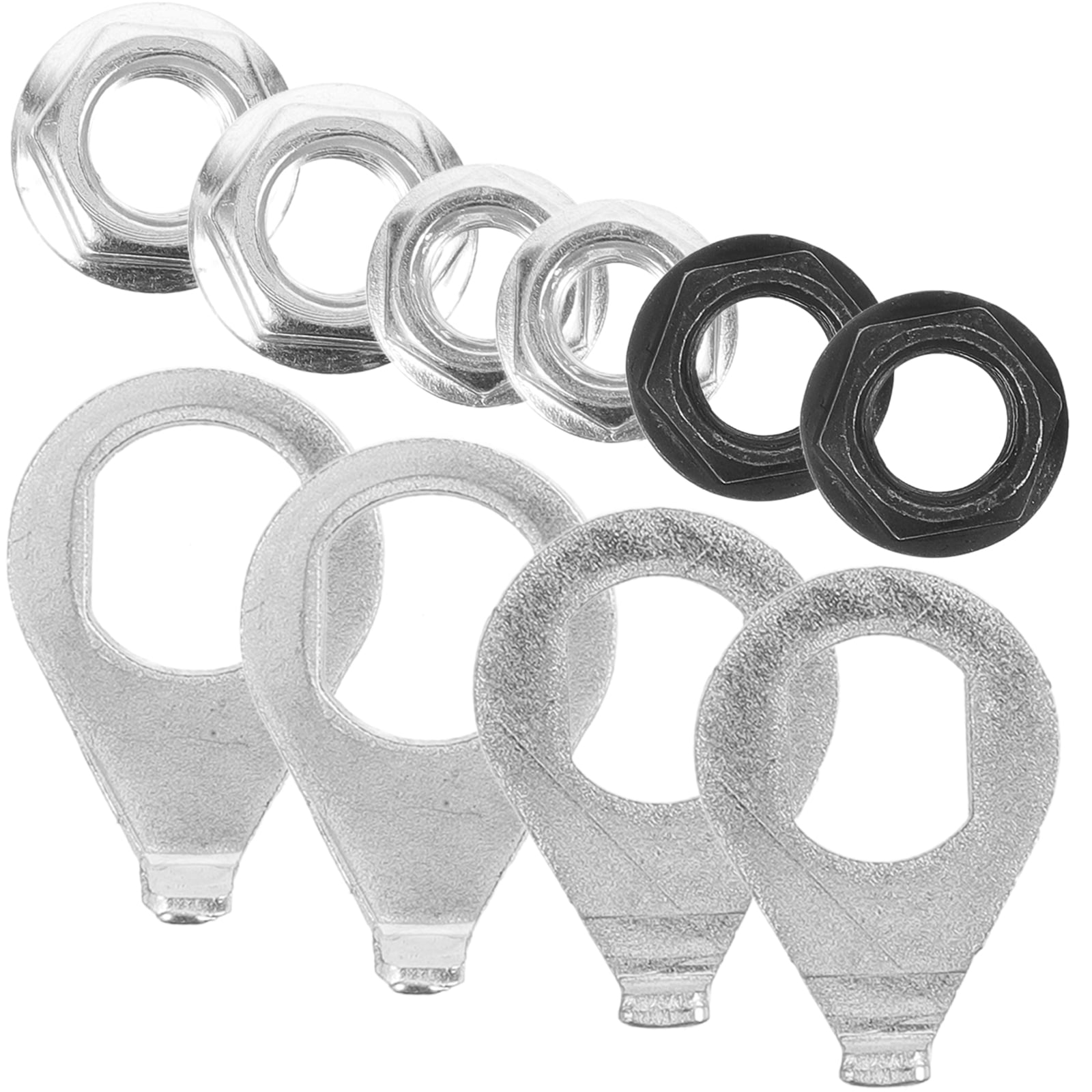 6 Sets Bicycle Nut Safety Flange Nuts Axle Washers Balance Hub