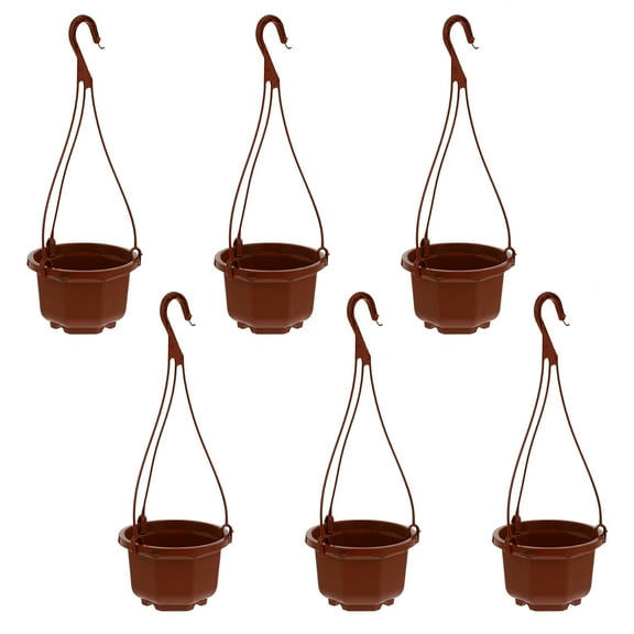 WRITWAA 6Sets Plastic Hanging Orchid Pot with Hook for Home and Balcony Decoration