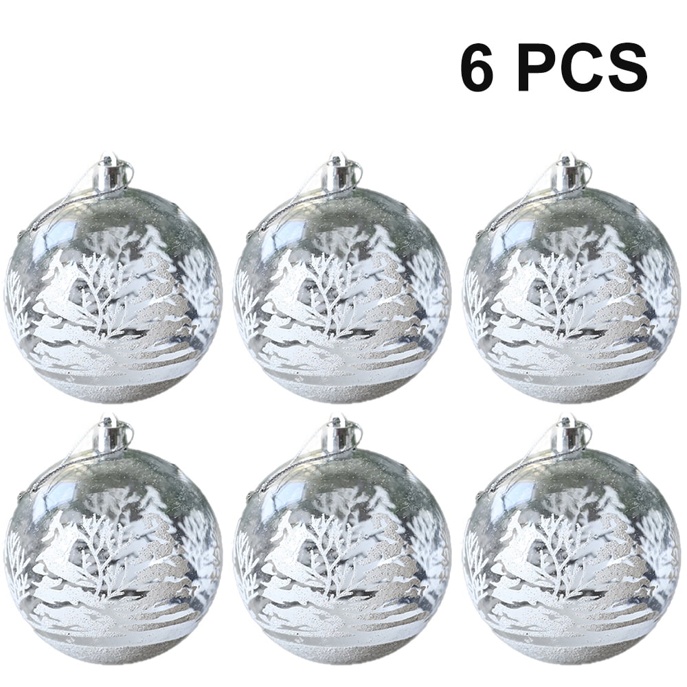 6 Sets Clear Fillable Ornaments Ball, DIY Plastic Acrylic Fillable Ball