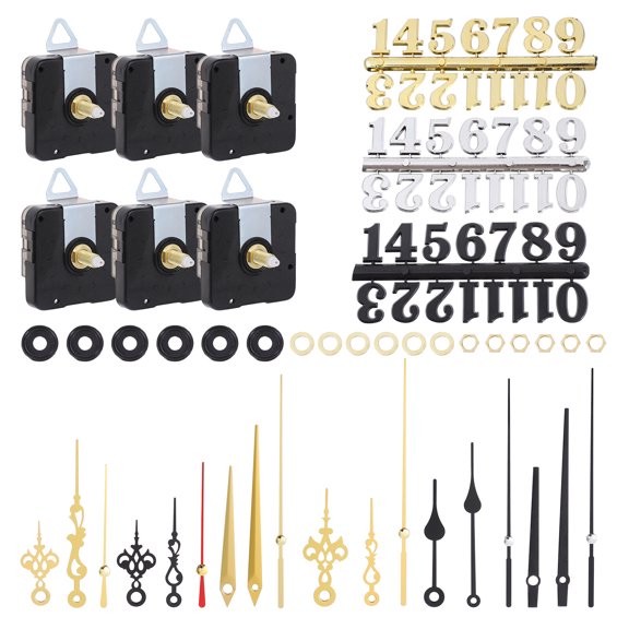 SHOWERORO Clock Movement Parts Quartz Clock Movement Plastic Timekeeping DIY Projects 6 Sets