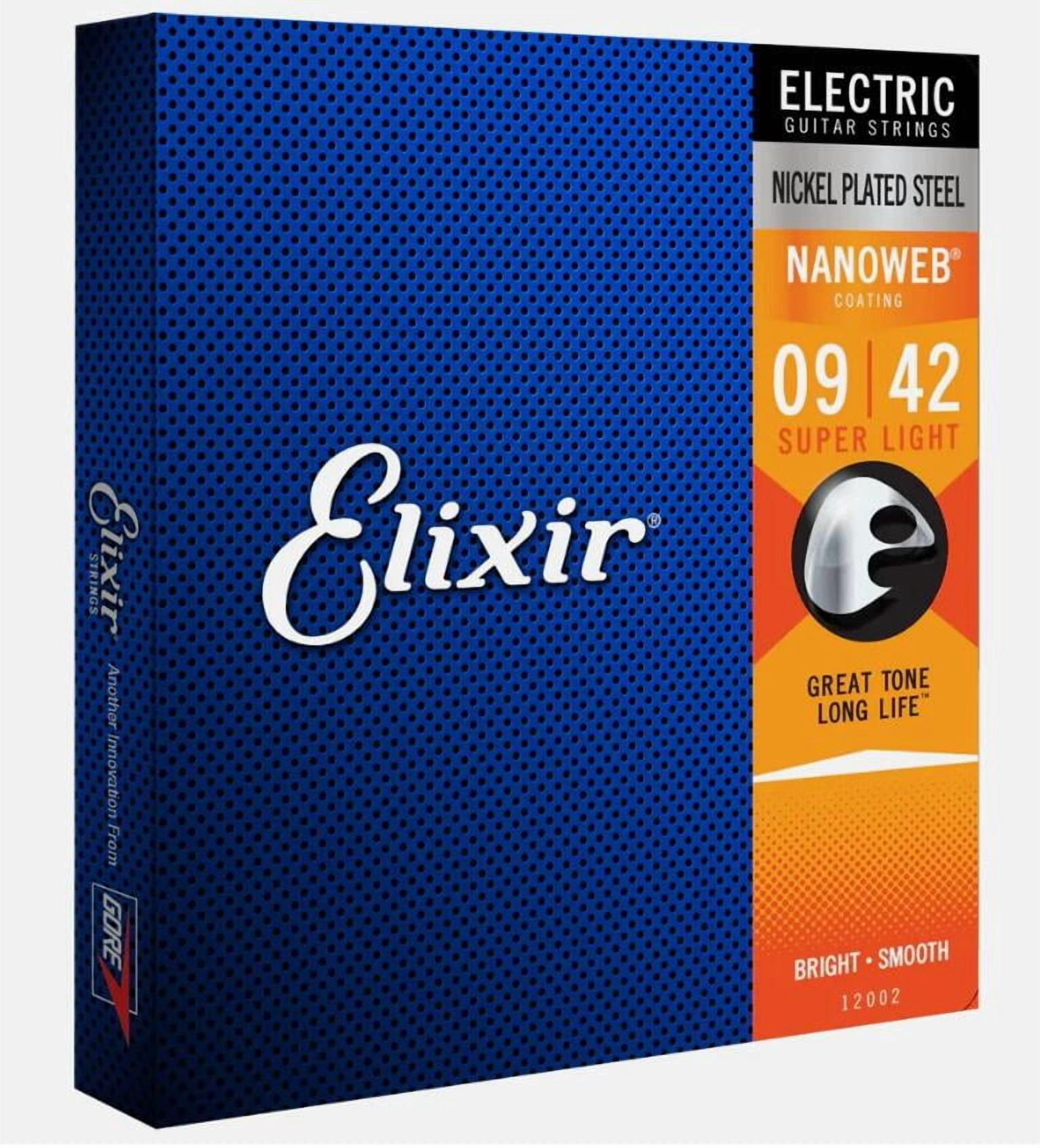 6 Sets! Elixir NANOWEB Nickel Electric — 12002 Super Light .009-.042