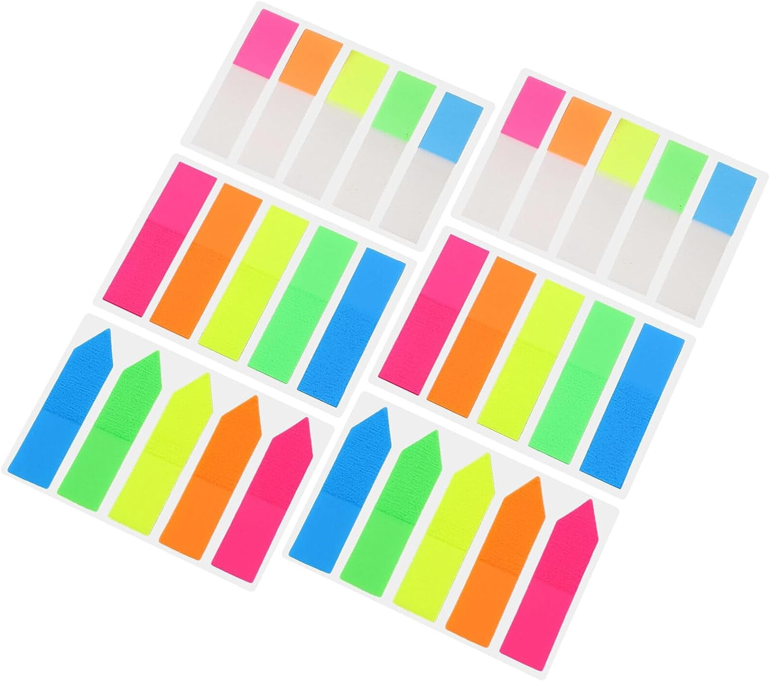 Vicloon Tabs With Ruler, 1380pcs Morandi Page Markers, 8pcs Coloured