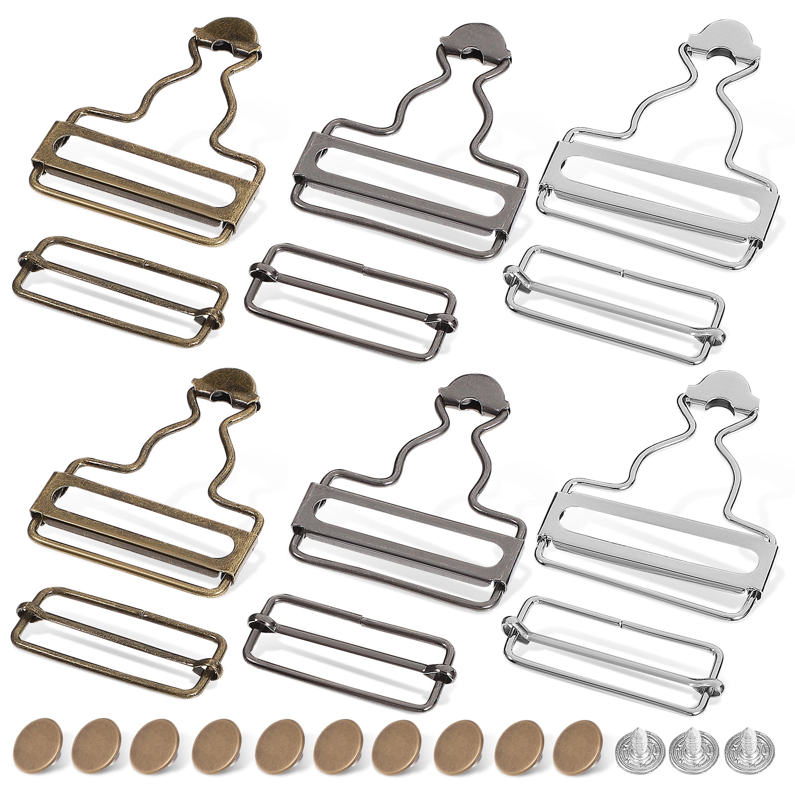 Guichaokj 6 Sets Gourd Button DIY Sew Accessories Hook Adjust Bib