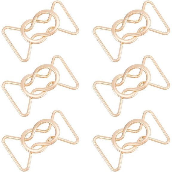 6 Sets Interlocking Alloy Buckle 2x1.6 Inch Golden Interlocking Buckle Clasp Double Side Quick Release Buckles for Belt Accessories DIY Waist Belt Sewing