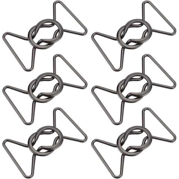 6 Sets Interlocking Metal Buckle 1.6 Inch Quick Release Buckle Interlocking Buckle Clasp Belt Accessories for DIY Waist Belt Replacement Buckle (Gunmetal) Gunmetal