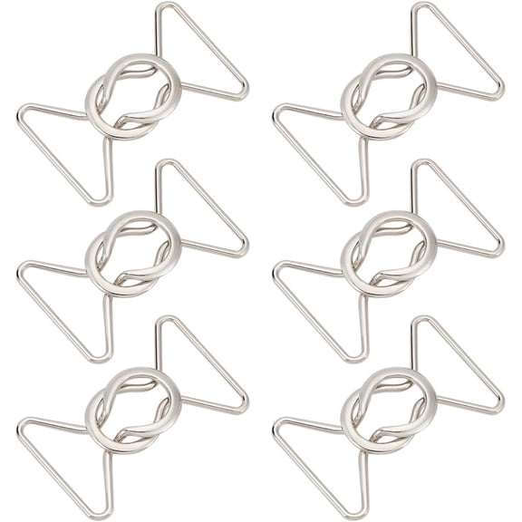 6 Sets Interlocking Metal Buckle 1.6 Inch Quick Release Buckle Interlocking Buckle Clasp Belt Accessories for DIY Waist Belt Replacement Buckle (Platinum)