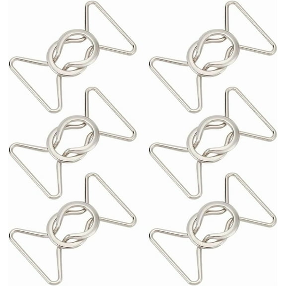 6 Sets Interlocking Metal Buckle 1.6 Inch Quick Release Buckle Interlocking Buckle Clasp Belt Accessories for DIY Waist Belt Replacement Buckle (Platinum) Silver