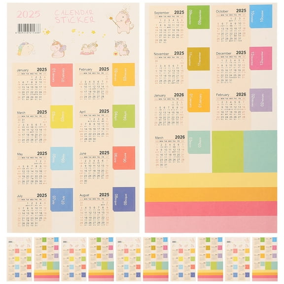 6 Sets Journal Monthly Tabs Planning Index Stickers Holders White