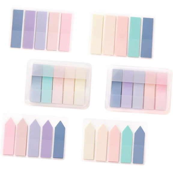 6 Sets Labels Books tag Sticky Annotation pad Page Marker Sticker Student use Loose Leaf Material Page Tabs