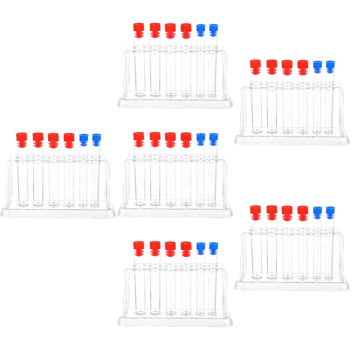 6 Sets Laboratory Tube Holder Test Tube Rack Kit Plastic Tube Stand