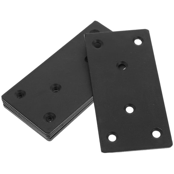 Hytrove Stainless Steel Mending Plates Black 6 Sets 3.93X1.97X0.04in