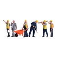 thumbnail image 1 of 6 Sets Model People Figures Construction Workers Hand Painted Resin for Collectors Home Display, 1 of 9