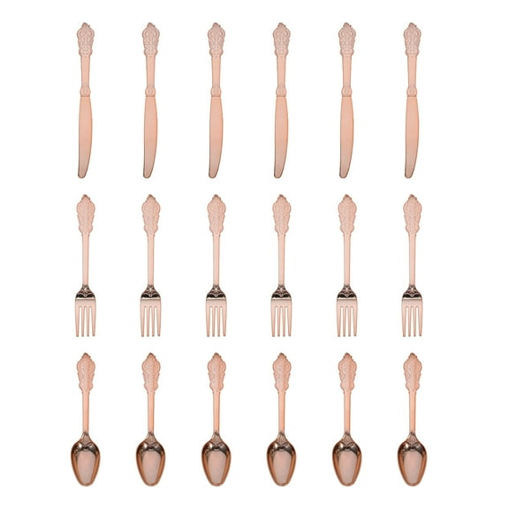 6 Sets Party Cutlery Plastic Serving Cutlery Plastic Cake Tableware Disposable Spoon Set