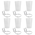 thumbnail image 1 of 6 Sets Pegboard Cups with Pegboard Hooks,Clear Pegboard Cups,Peg Board Cups,Pegboard Organizer Kit for Office Organizing Storage Tools, 1 of 8