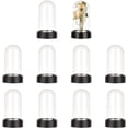 thumbnail image 1 of 6 Sets Plastic Display Dome Cloche Display Dome Case with Acrylic Base Clear Cloche Bell Jar Terrarium for Valentine's Day Flower Decorations Crafts 1.8x3.23 Inch, 1 of 7