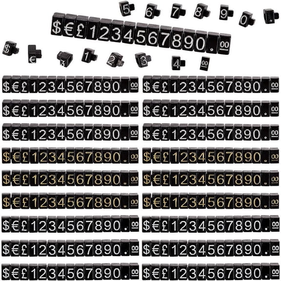 6 Sets Price Display Cube 3 Colors Adjustable Price Tags for Jewelry Price Display Counter Stand Price Tags for Retail Dollar Price Block Kit with Number and Letter colorful DIY