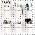 thumbnail image 1 of 6 Sets Ring Style Pegboard Cups,2.7x4In White Pegboard Bins Pegboard Cups with Hooks,Storage Tools Cup for Organizing Storage, 1 of 6