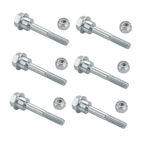 6 Sets Shear Bolts Nuts Snow Thrower Heavy Duty Metal Replacement Kit for Winter Snow Blower Owners