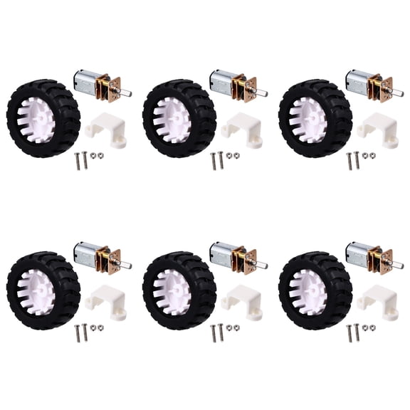 6 Sets Tire Kit Mini Speeds Reduction Motor Gearwheel Electric Small Rubber