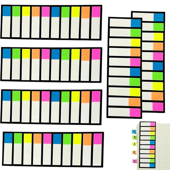 6 Sets Transparent Convenient Stylish Writable Repositionable Sticky Tabs Practical For Books Removes Cleanly Self Adhesive