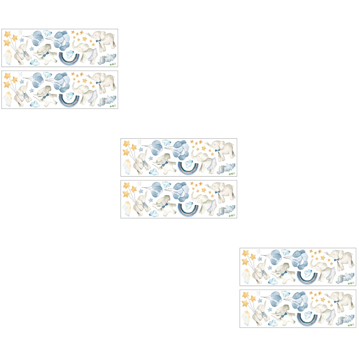 6 Sets Wall Sticker Bed Room Decoration Nursery Decals Wallpaper