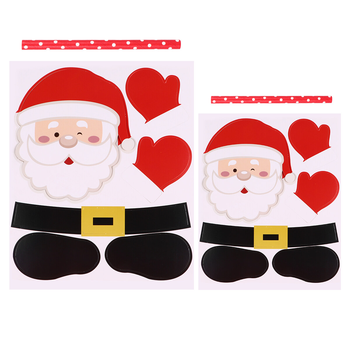 6 Sets of Creative Santa Clause Shaped Insert Birthday Cake Toppers