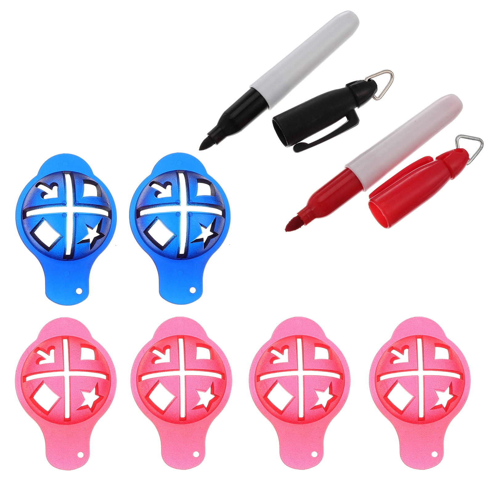 6 Sets of Golfs Ball Line Liner Practical Marker Tools (Random Color