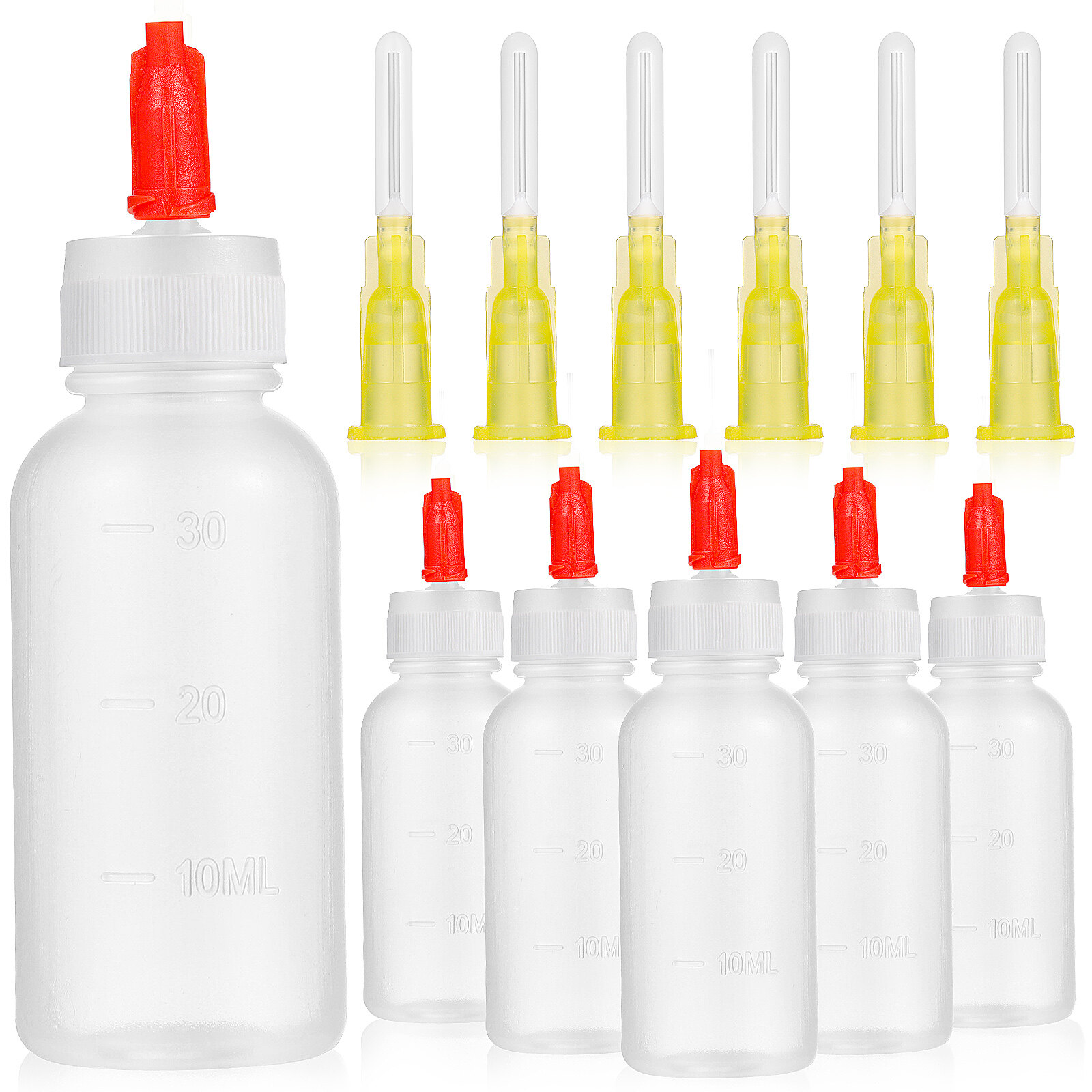 6 Sets of Precision Needle Tip Squeeze Bottles Glue Applicator Bottle Glue Dropper Bottle, Size: One Size