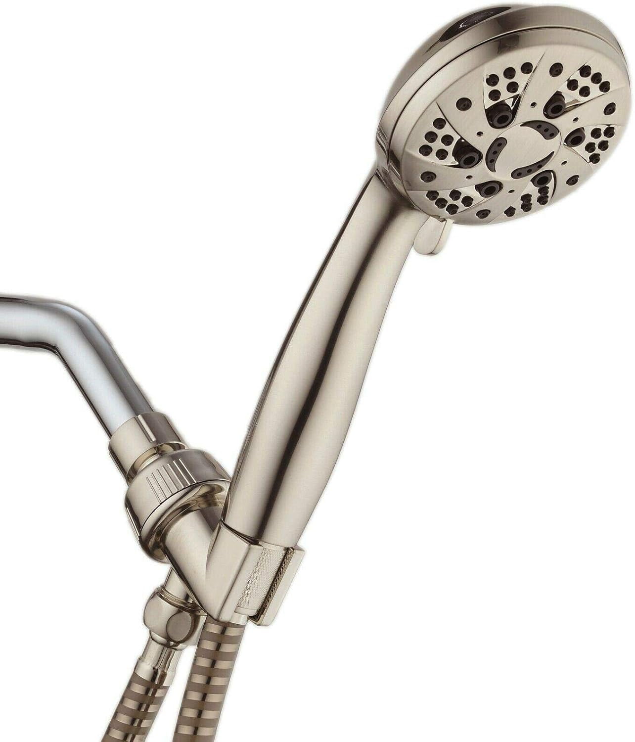 6-Setting Hand Shower , 6 FT Hose Mikalo Shower head Shower head with handheld Shower heads Shower head Handheld shower heads Rain setting shower heads Showerheads & handheld showers Shower