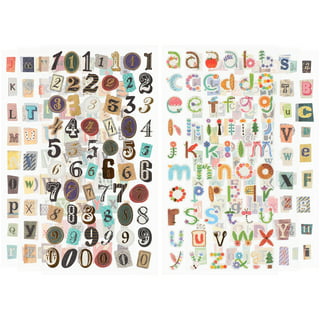 Ciieeo 12 Sheets Scrapbook Cartoon Stickers Sticker Letters for Poster  Board Alphabet Stickers for Crafts Number Decals DIY Letters Stickers DIY