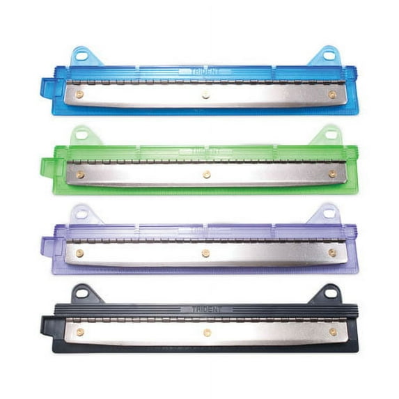 6-Sheet Trident Binder Punch, Three-Hole, 1/4" Holes, Assorted Colors | Bundle of 10 Each