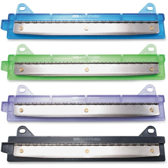 6-Sheet Trident Binder Punch, Three-Hole, 1/4" Holes, Assorted Colors | Bundle of 5 Each